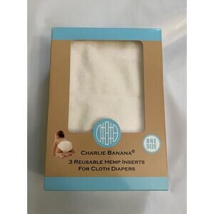 Charlie Banana One Size 3 Reusable Hemp Inserts For Cloth Diapers Baby